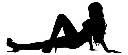 Beautiful young woman, vectorのイラスト素材