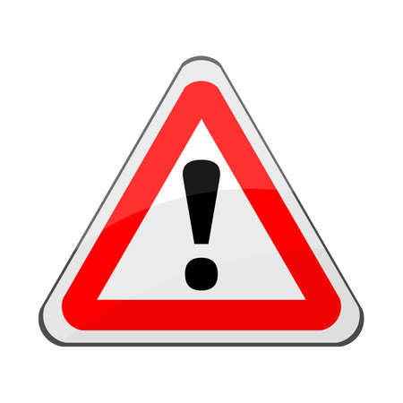 Triangle traffic sign for warning, vectorのイラスト素材