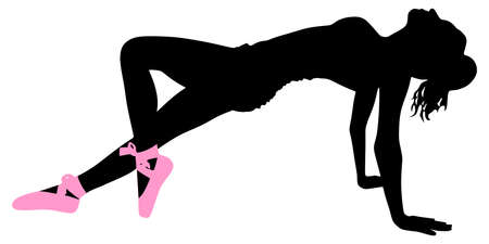 Young ballerina dancer, vectorのイラスト素材