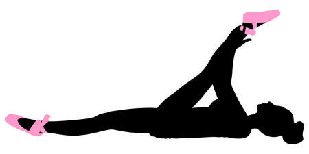 Young ballerina dancer, vectorのイラスト素材