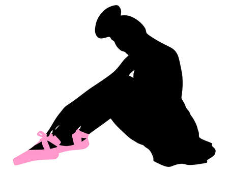 Young ballerina dancer, vectorのイラスト素材