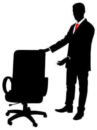 successful businessman offered a chair, vectorのイラスト素材