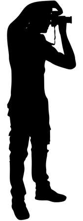 photographer taking a picture, vectorのイラスト素材