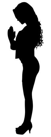 Beautiful young woman, vectorのイラスト素材