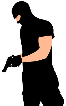 robber with mask, vectorのイラスト素材