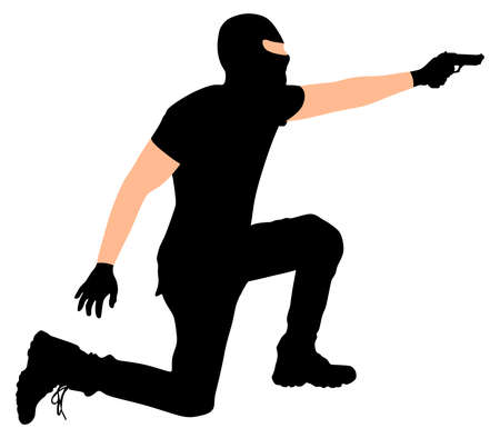 robber with mask, vectorのイラスト素材