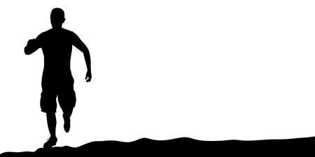 man running, vectorのイラスト素材