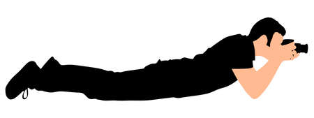 photographer taking a picture, vectorのイラスト素材