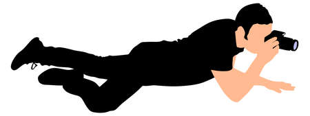 photographer taking a picture, vectorのイラスト素材