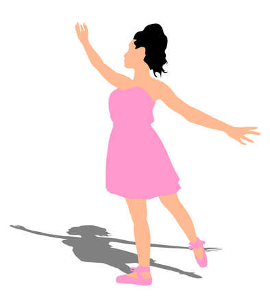 Young ballerina dancer, vectorのイラスト素材