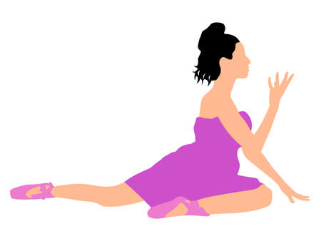 Young ballerina dancer, vectorのイラスト素材