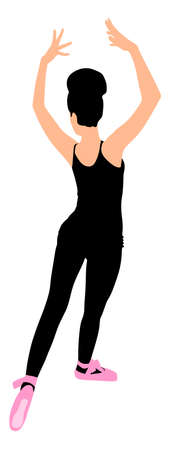 Young ballerina dancer, vectorのイラスト素材