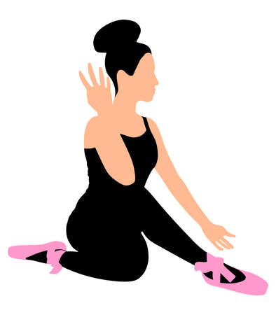 Young ballerina dancer, vectorのイラスト素材