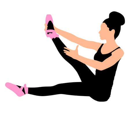 Young ballerina dancer, vectorのイラスト素材