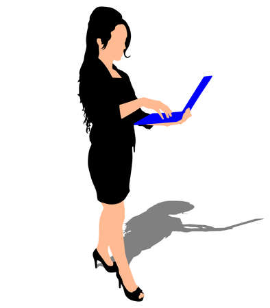 Young business woman, vectorのイラスト素材