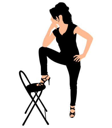 Beautiful young woman, vectorのイラスト素材