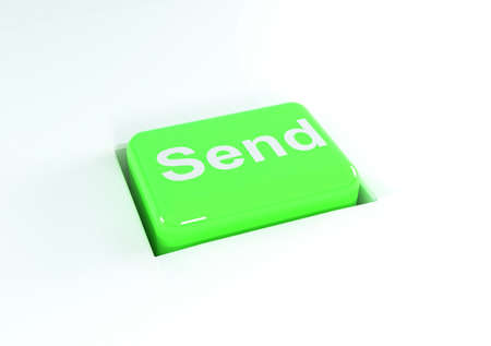 Send button, 3d illustrationの写真素材
