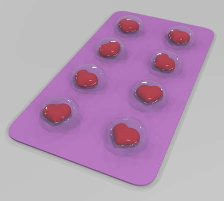 Love Pills, 3d illustrationの写真素材
