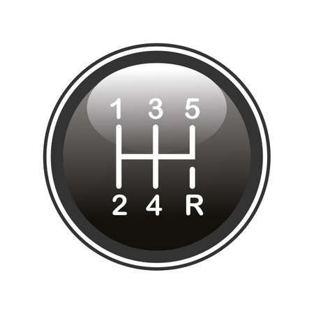 Gear shifter iconのイラスト素材