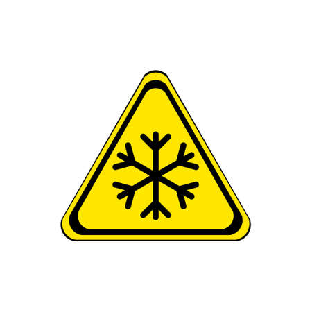 Snow yellow warning signのイラスト素材