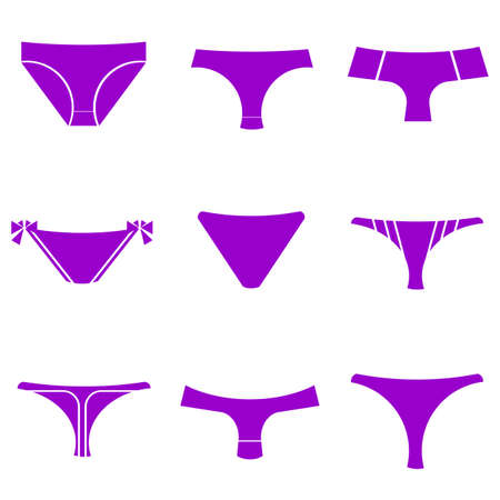 Women underwear iconsのイラスト素材