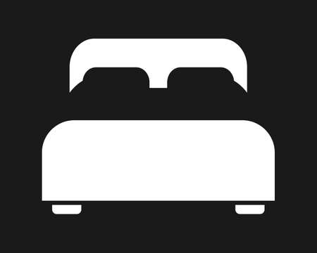 Double Bed icon vectorのイラスト素材