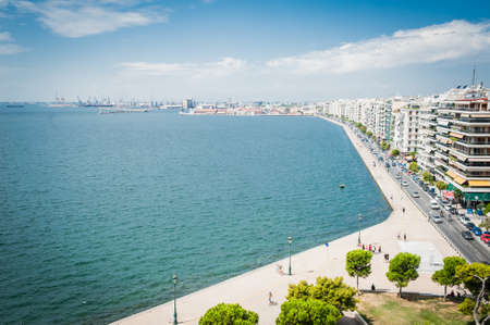 Greece, Thessaloniki, about july 2015 view on coast from The White Towerの写真素材