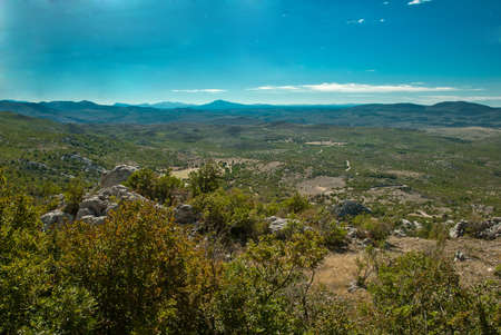 Montenegro mountains, view of rocky green hills, balkanの写真素材