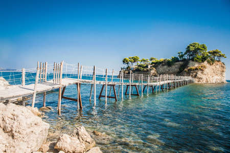 wooden Bridge to the small island