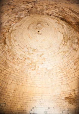 Greece, Mycenae, Panagitsa Hill, Tomb of Agamemnon, vaultの写真素材