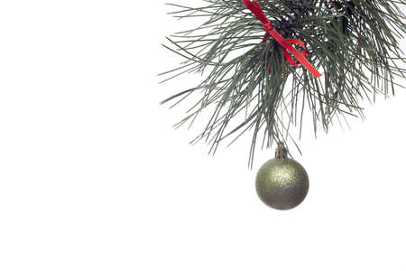 Christmas decoration isolated on the white background with treeの写真素材