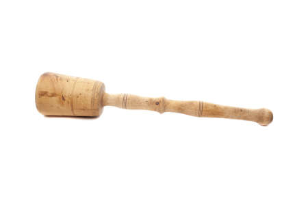 Wooden beater isolated on white background