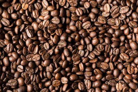 Texture of roasted ready to drink coffee close-up.