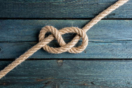 Figure Eight knot. Rope nodeの写真素材