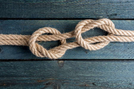 Fisherman's Knot. Rope node.の写真素材