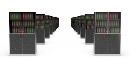 Office cupboard on a white background. It's 3D image.の写真素材