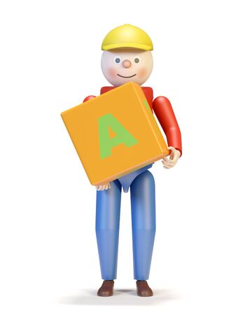 Toy character on white background   Itの写真素材