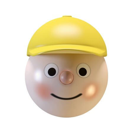 Toy head on white background   Itの写真素材