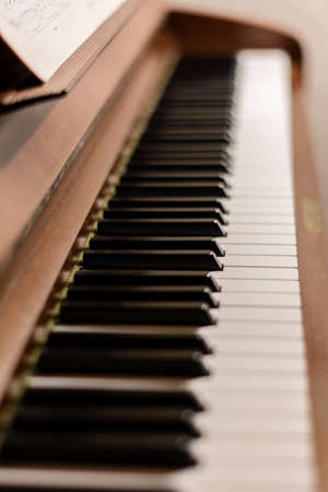 Grand piano keyboardの写真素材