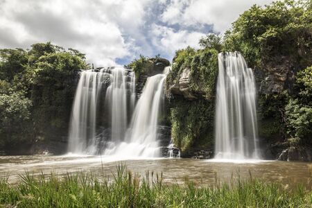 Fumaça Waterfall, Carrancas, Minas Gerais, Brazilの写真素材
