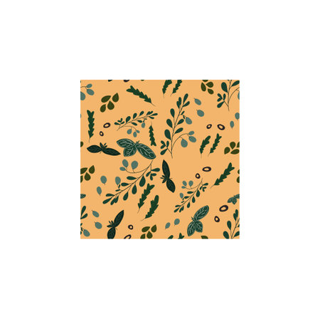 Basilica herbs Italian Vintage seamless pattern