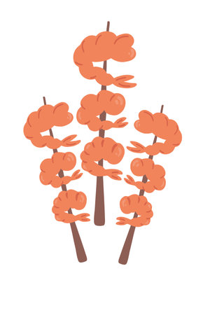 Shrimps prawns sticks Korean asian foodのイラスト素材