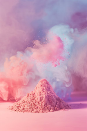 Powder explosion real Ai generated cosmetic beauty industry