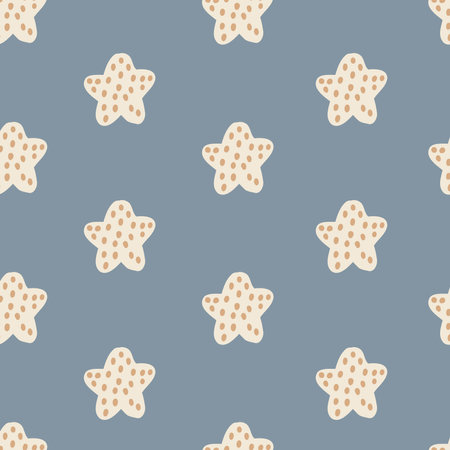 Stars shape kids children seamless patternのイラスト素材