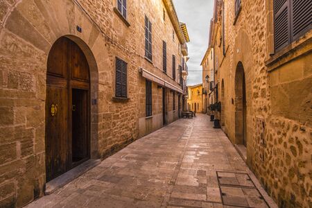 Old City in AlcÃºdia, Mallorca, Spainの写真素材