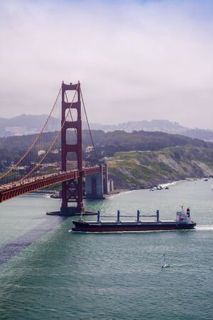 Famous Golden Gate Bridge in San Francisco, California, USA