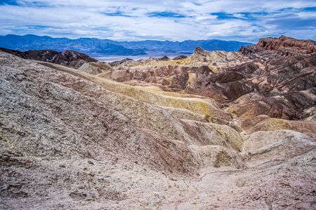 Zabriskie Point in Death Valley, Californiaの写真素材