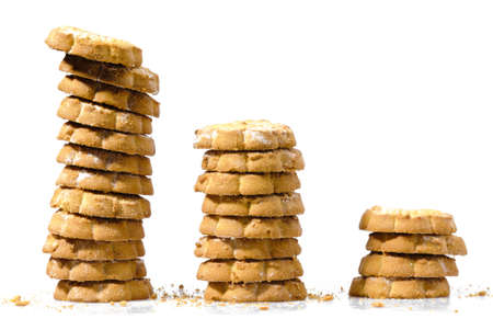 Cookie Tower. Studio photo of sweet cookies.