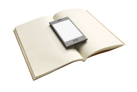 Blank Notebook isolated on white background  Copy Space  の写真素材