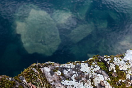 Northern landscape with moss and rockの写真素材